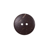 Italian Brown Etched Coconut Button - 28L/18mm