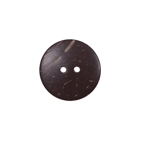 Italian Brown Etched Coconut Button - 28L/18mm