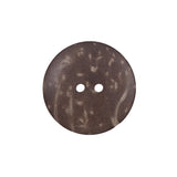 Italian Brown Leafy Etched Coconut Button - 36L/23mm