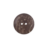 Italian Brown Leafy Etched Coconut Button - 28L/18mm