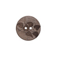 Italian Brown Leafy Etched Coconut Button - 28L/18mm
