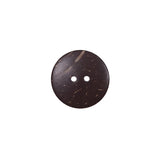 Italian Brown Leafy Etched Coconut Button - 24L/15mm
