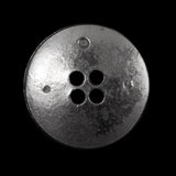 Italian Silver 4-Hole Metal Saucer Button - 44L/28mm