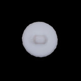 Italian White Twisted Plastic Shank-Back Button - 30L/19mm