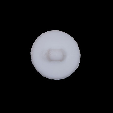 Italian White Twisted Plastic Shank-Back Button - 30L/19mm