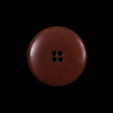 Italian Brown and White Etched Plastic Button - 35L/22mm
