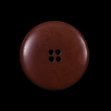 Italian Brown and White Etched Plastic Button - 40L/25.5mm