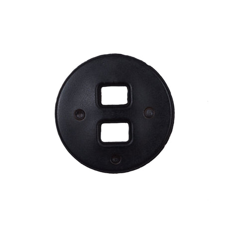 Brown Faux-Leather Plastic Button - 36L/23mm
