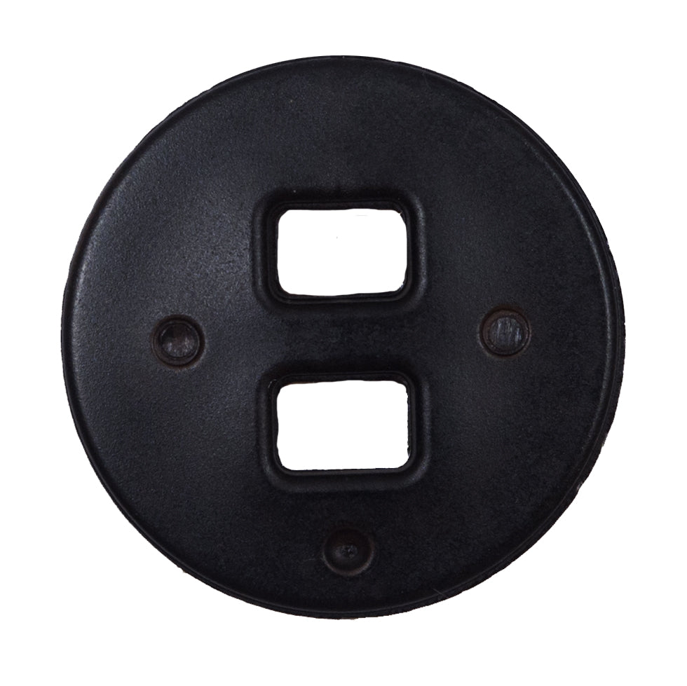 Brown Faux-Leather Plastic Button - 54L/34mm
