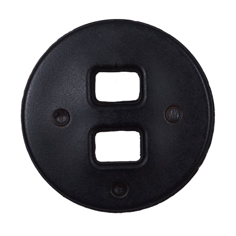 Brown Faux-Leather Plastic Button - 54L/34mm