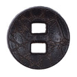 Brown Faux-Leather Plastic Button - 54L/34mm