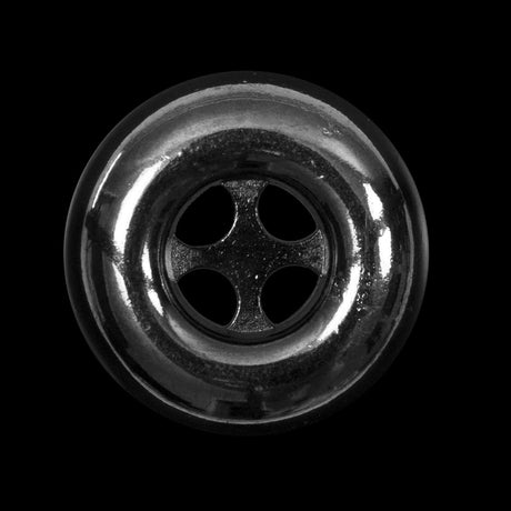 Italian Silver 4-Hole Metal Button - 44L/28mm