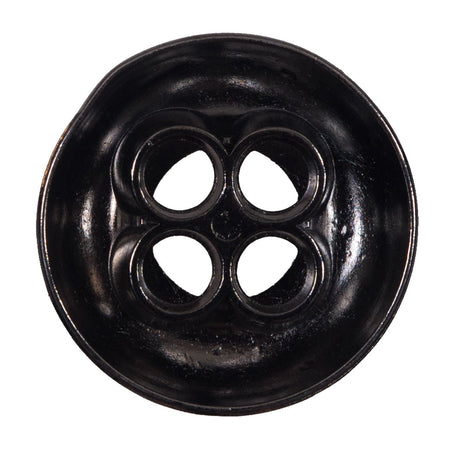 Italian Silver Metal 4-Hole Button - 54L/34mm