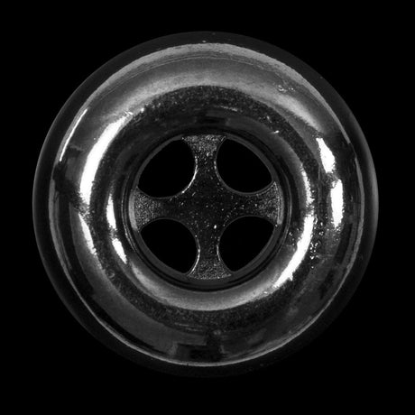 Italian Silver Metal 4-Hole Button - 54L/34mm