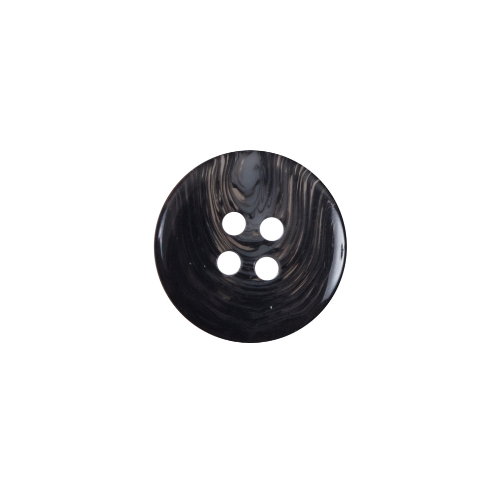 Gray Swirl 4-Hole Plastic Button - 24L/15mm