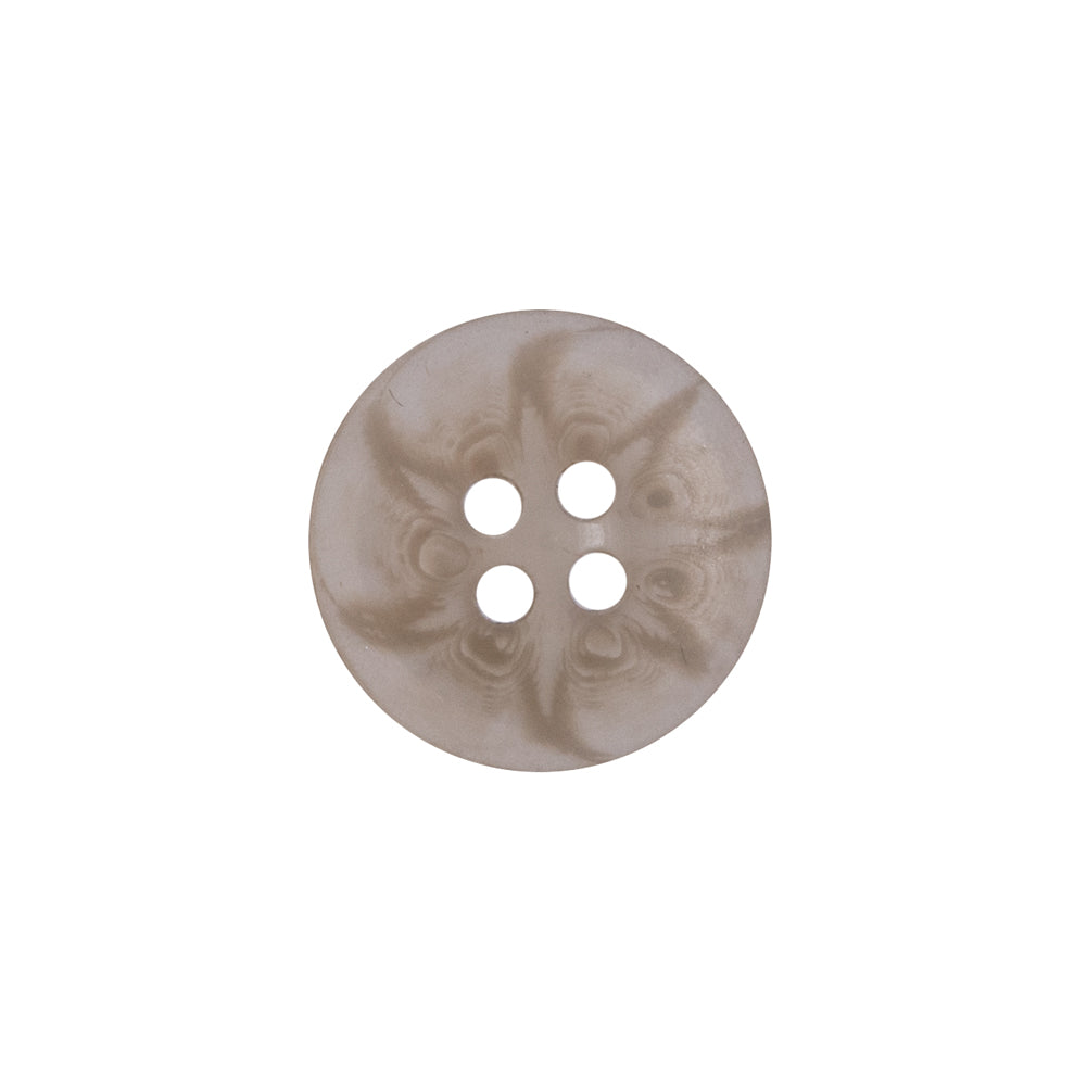 Beige Plastic 4-Hole Button - 28L/18mm