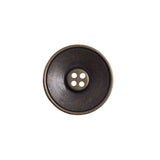 Italian Antique Gold Metal 4-Hole Button - 32L/20mm