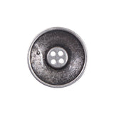Italian Silver Metal 4-Hole Button - 36L/23mm