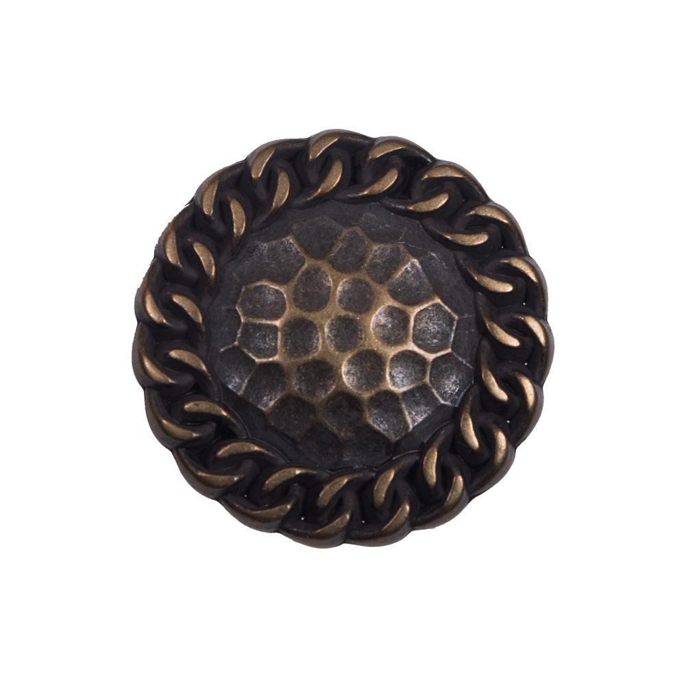Italian Antique Gold Metal Shank Back Button - 40L/25.5mm