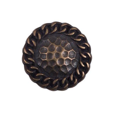 Italian Antique Gold Metal Shank Back Button - 40L/25.5mm