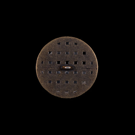 Italian Antique Gold Metal Lattice Shank Back Button - 32L/20mm