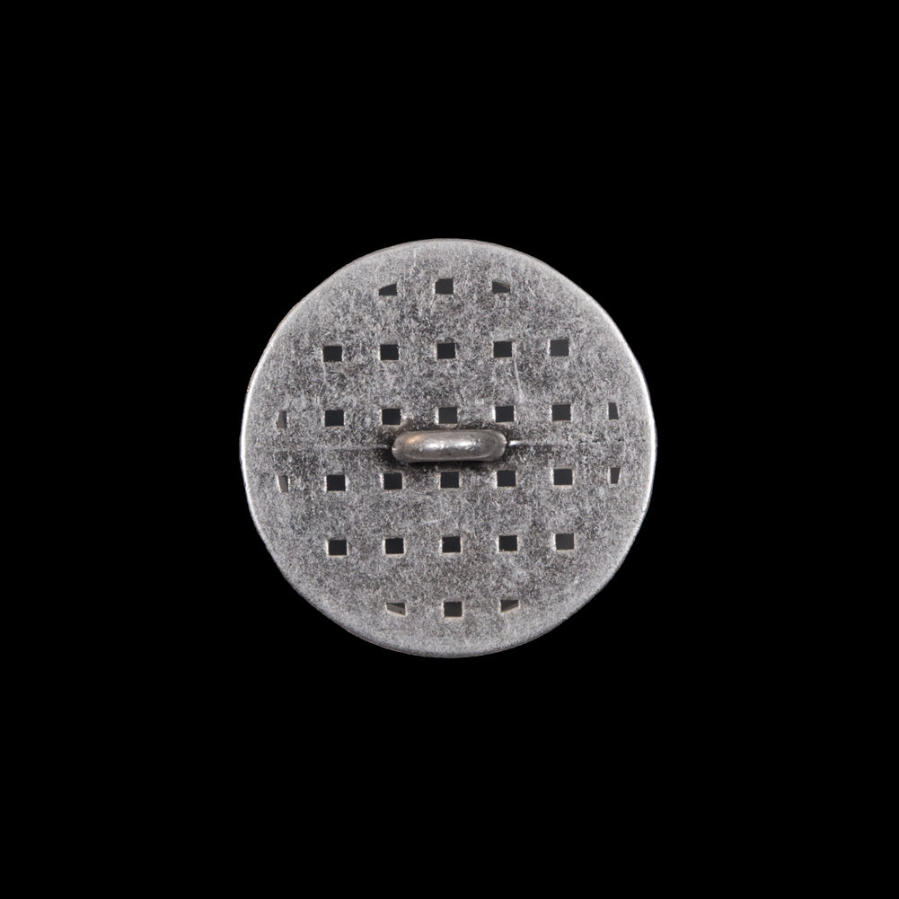 Italian Silver Metal Lattice Shank Back Button - 32L/20mm