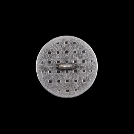 Italian Silver Metal Lattice Shank Back Button - 32L/20mm