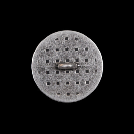 Italian Silver Metal Lattice Shank Back Button - 36L/23mm