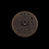 Italian Antique Gold Metal Lattice Shank Back Button - 36L/23mm