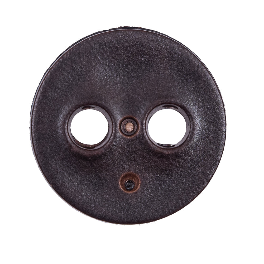 Dark Brown 2-Hole Painty Waist Plastic Button - 44L/28mm