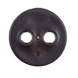 Dark Brown 2-Hole Painty Waist Plastic Button - 44L/28mm