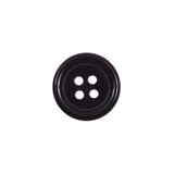 Dark Brown 4-Hole Plastic Button - 24L/15mm