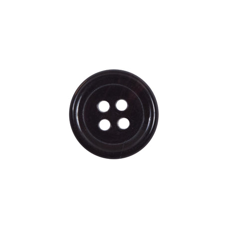 Dark Brown 4-Hole Plastic Button - 24L/15mm