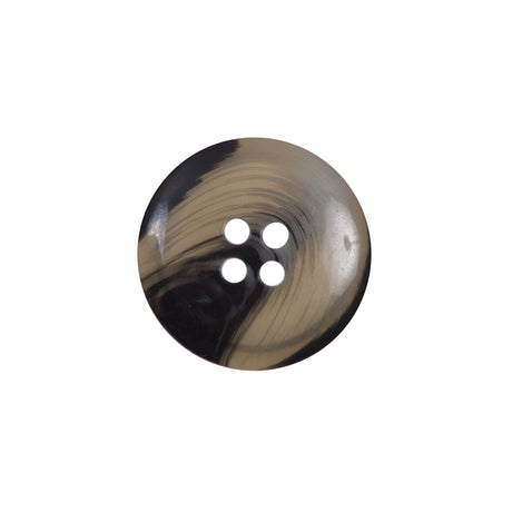 Beige and Black Plastic 4-Hole Button - 32L/20mm