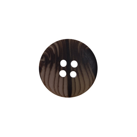 Brown Plastic 4-Hole Button - 28L/18mm