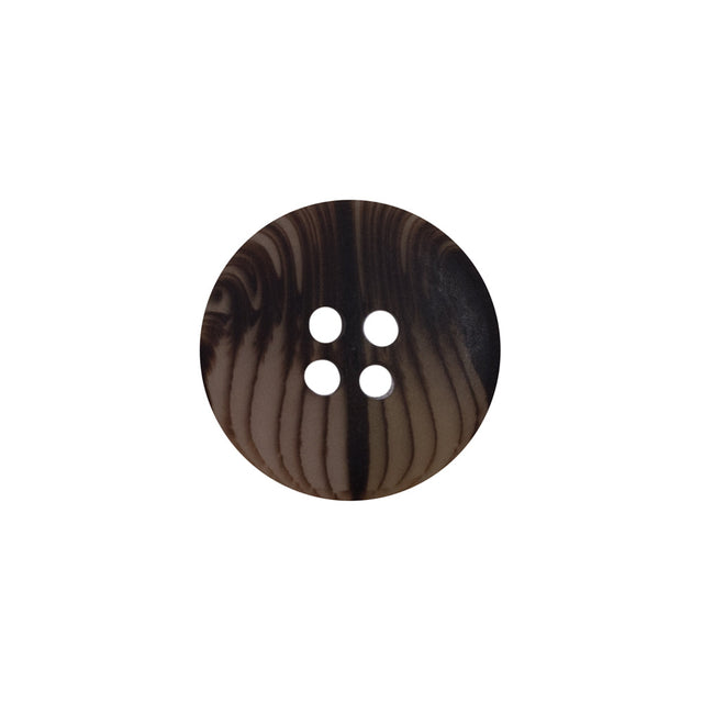 Brown Plastic 4-Hole Button - 28L/18mm