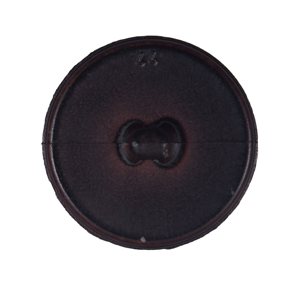 Dark Brown Faux Leather Plastic Shank Back Button - 44L/28mm