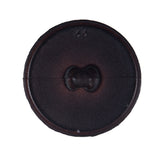 Dark Brown Faux Leather Plastic Shank Back Button - 44L/28mm