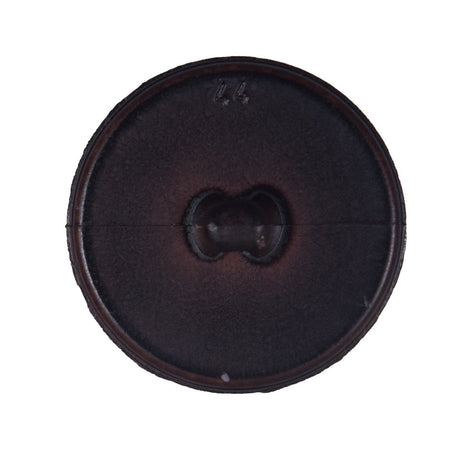 Dark Brown Faux Leather Plastic Shank Back Button - 44L/28mm