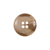 Beige and Brown Plastic 4-Hole Button - 32L/20mm