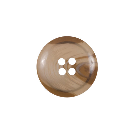 Beige and Brown Plastic 4-Hole Button - 32L/20mm