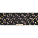 Black, Pink and Lime Reversible Floral Brocade
