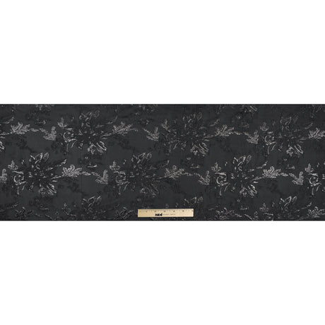 Black on Black Metallic Floral Brocade