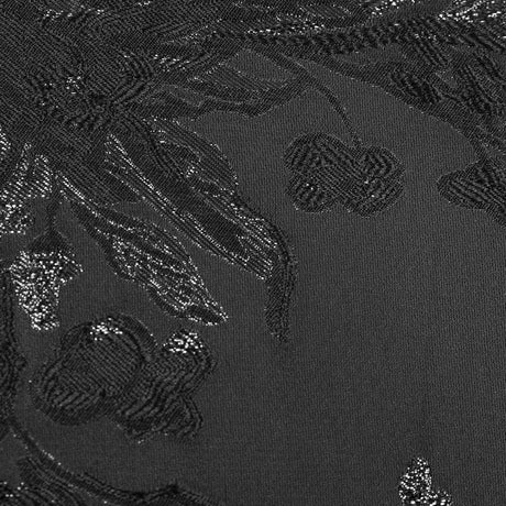 Black on Black Metallic Floral Brocade