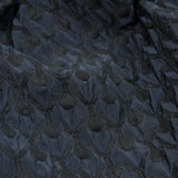 Black and Navy Quilted Brocade