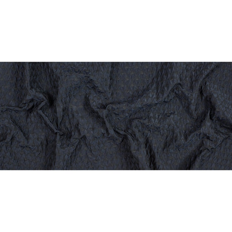 Black and Navy Quilted Brocade