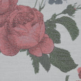 White, Pink and Green Floral Jacquard