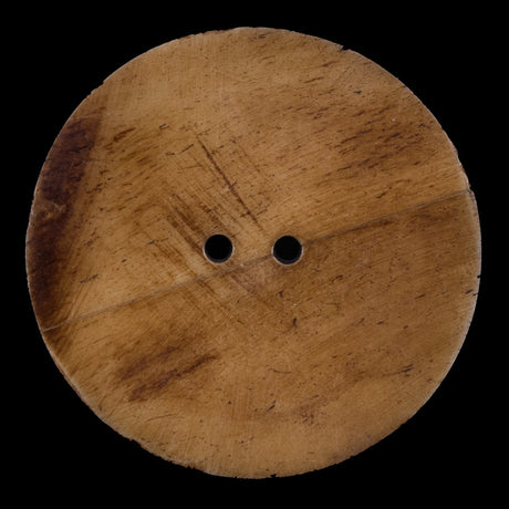 Carved Natural Bone Button - 60L/38mm