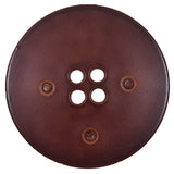 Italian Light Brown Faux Leather Button - 64L/40.5mm