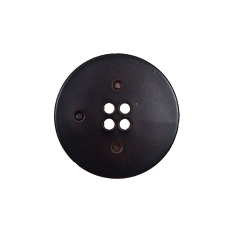 Italian Brown Faux Leather Button - 36L/23mm